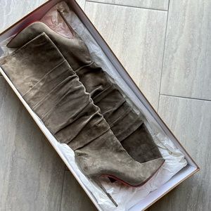 Christian Louboutin Suede Knee Boots